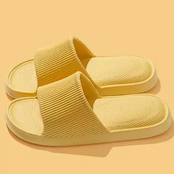 Thick Platform Bathroom Home Slippers Women Fashion Soft Sole EVA Indoor Slides Woman Sandals 2023 Summer Non-slip Flip Flops 36-37 розовый