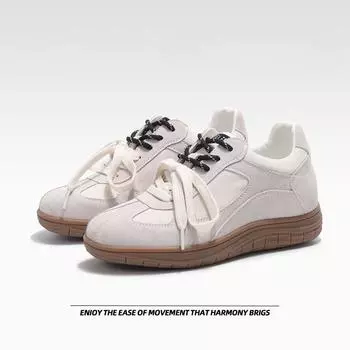 Толстая подошва De Training Shoes Soft Sole A Gump Shoes Sneakers White Shoes 34 бежевый