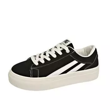 Thick-soled trendy cool versatile little white shoes Taizhou spring new lace-up casual shoes student board shoes women 35