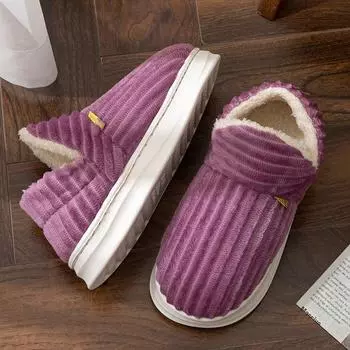 Thicked Plush Ankle Boots Women Light Soft Sole Non-Slip Winter Cotton Shoes Woman Slip-On Flat Heels Warm Casual Short Boots 36-37 темно-синий