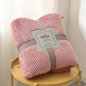 Thicken Solid Throw Blanket Fluffy Plaid Sofa Blankets King Size Coral Fleece Bedspread For Kids Pet Home Travel Textile 45x65cm