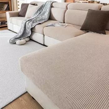 Thicken Stripe Jacquard Stretch Removable Sofa Seat Cushion Cover Washable for Living Room Kids Pets Furniture Protector sofa back covers