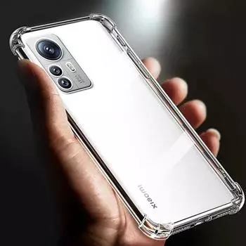 Thickened Airbag Shockproof Clear Soft Tpu Phone Case For Xiaomi 12s pro case Transparent Back Cover for Mi 12 s pro funda cases for xiaomi 12 pro прозрачный