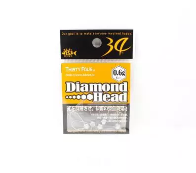 Тридцать четыре джиг-головки Diamond Head 0,6 грамма 5 штук в упаковке (2029 год)