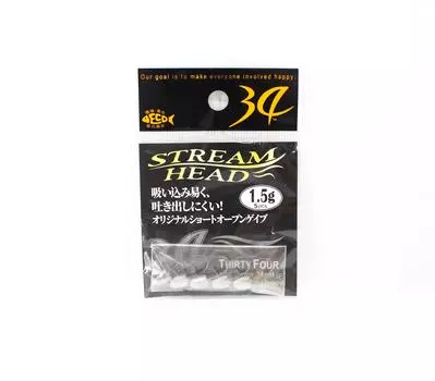 Thirty Four Jig Head Stream Head 1.5 grams 5 per pack (0307)