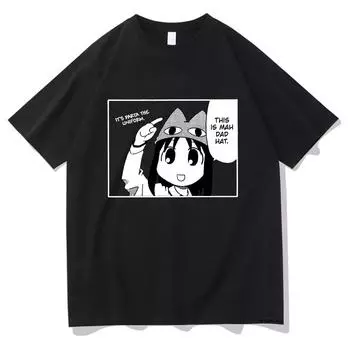 THIS IS DAD HAT Chiyo Chan Funny Kawaii O-neck Tshirt Summer Harajuku Short-sleev Casual Style Unisex Vintage Print Tees Shirts Unisex 4XL