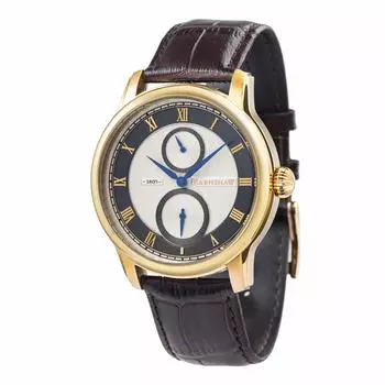 Thomas Earnshaw Longitude 42mm Silver Dial Leather Quartz Men s ES-8106-05 Watch, Silver, Movement.