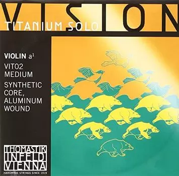 THOMASTIK Vision Titanium solo Скрипичная струна A струна синтетический сердечник алюминий VIT02 4/4