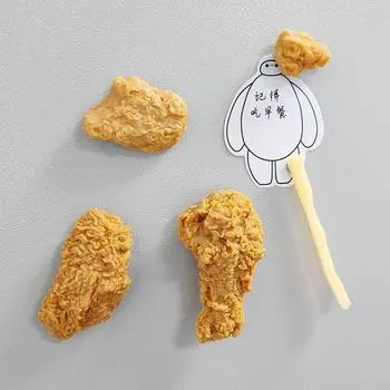 Three-Dimensional Design Simulation Food Chicken Legs And Wings Personality Home Decor Fridge Magnet Refrigerator Decoration
