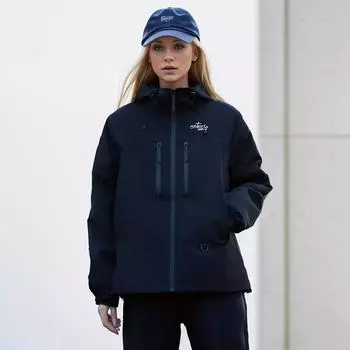 [Three-proof] PSOBrand couple hooded cotton clothes outdoor windproof and water-proof jacket jacket S синий