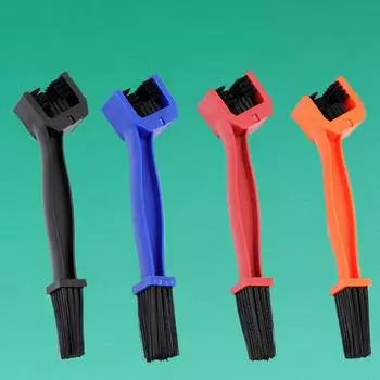Three-Sided Chain Cleaning Brush for Bicycles And Motorcycles Large Bristle Brush Tooth Disk Cleaner Bike Maintenance Tool blue