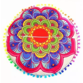 Throw Round Mandala Pillow Case Sofa Cushion Cover Indian Bohemian Pillows Floor B