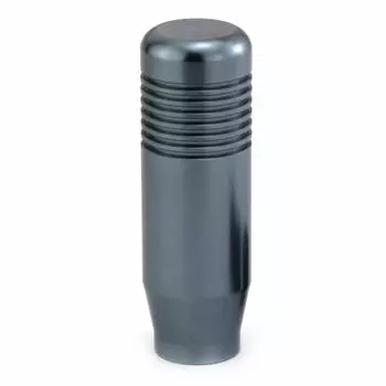Thruifo [Car 85mm Gear Knob Short] AT MT Shift Stick Shifter Head Metal Automatic Manual Vehicle Universal (Gray Aluminum Alloy)