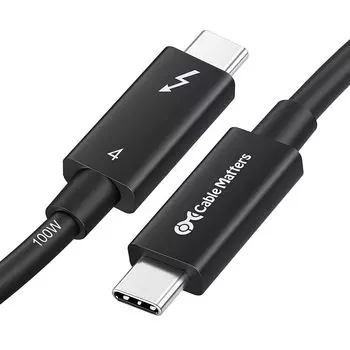 Thunderbolt Cable Matters 40Gbps Thunderbolt 4 Cable 2m Active Thunderbolt 4 Cable 100W Charging 8K Video Compatible with [Intel Certified]