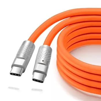 Thzzhnno Silicone USB C 3.2 Gen 2 кабель для зарядки 100 Вт 3 м, 20 Гбит/с сверхгибкий материал гибкий USB C на USB C, 4K при 60 Гц видео кабель типа C совместимый