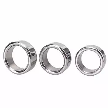 Tibemi Penis Ring for Men Cock Ring Stainless Steel Penis Ring Adult Ring Men s (26mm+28mm+30mm)