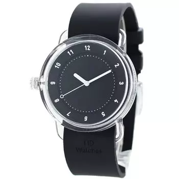 [Tid Watches] часы мужские женские унисекс прозрачный черный силиконовый портативный с футляром для часов TID часы 30610361-dcase [продукт]