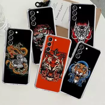 Tiger Animal Clear Case For Samsung Galaxy S22 S20 FE S21 S10 S9 Plus Note 20 Ultra 10 Lite Soft TPU Phone Shell Samsung S21 5G