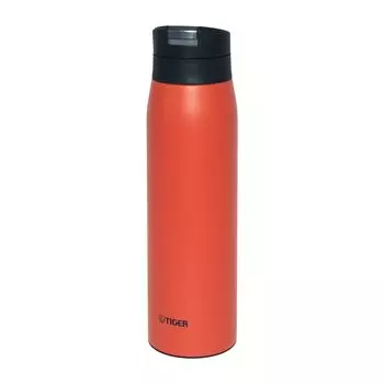 Tiger Thermos Water Bottle 600ml Hot Water OK One Push Stainless Bottle Easy to Use with One Hand Mug Thermal Insulation Vermilion [WEB Exclusive]