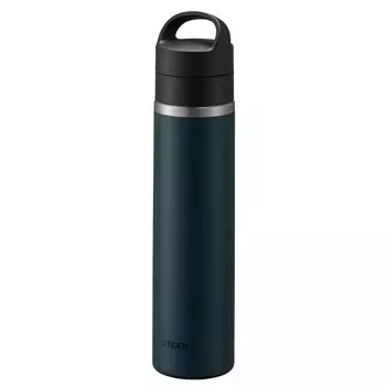 Tiger thermos water bottle 600ml vacuum insulated carbonated bottle stainless steel beer OK handle holder included portable compact Navy [Dishwasher