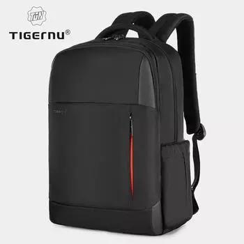 Tigernu RFID противоугонный рюкзак для мужчин 15,6-дюймовый рюкзак для ноутбука USB-зарядка мужской женский водонепроницаемая школьная сумка 47*31*15cm чёрный