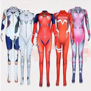 Комбинезон-колготки DVA Daji Zero Two02 Watch Kiana Ayanami Rei Косплей Костюм Asuka Сексуальные женские комбинезоны Косплей XS 150-155cm