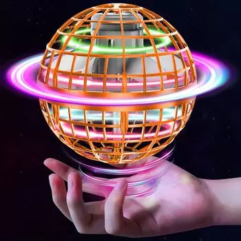 Tikduck Flying Ball Gyro Flying Light Ball Toy Парящий Бумеранг Spinner Вращение с RGB подсветкой USB перезаряжаемый мини-дрон для детей и взрослых Популярный