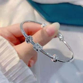 Tiktok Net красный маленький однотонный браслет на талию для студенток простой модный универсальный роскошный пуш-пульный браслет на руку Adjustable size