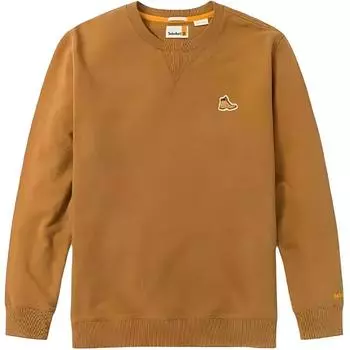 Timberland Af Boot Logo Crew Neck Sweatshirt Men Sweatshirt Brown A2DB6-K43 M