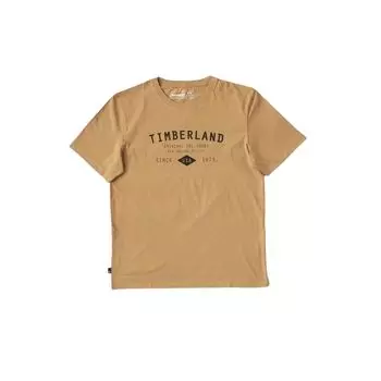 Timberland Af Tfo Ss Workwear Label American Vintage Fashion Simple Versatile Short Sleeve T-Shirt Men Tops Wheat A2958-P47 L