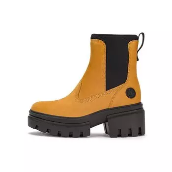 Timberland Ботинки челси на толстой подошве и высоком каблуке женские ботинки пшеничного цвета A5YF4W 38.5
