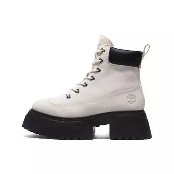 Timberland Ботинки женские Sky 6 дюймов на шнуровке, водонепроницаемые, короткие, для отдыха на природе, белые, черные A5RSV143 37.5
