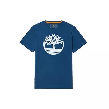 Timberland Casual Breathable Short Sleeve Logo T-Shirt Men Tops Deep-Indigo A6281-288 M