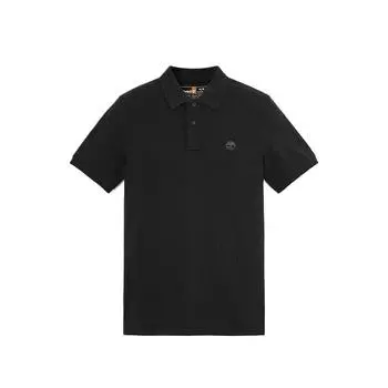 Timberland Casual Business Breathable Embroidered Logo Short Sleeve Polo Shirt Men tops Black A6943001 S