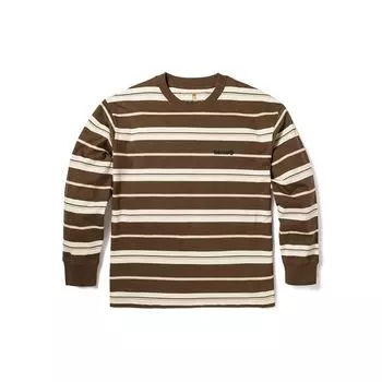 Timberland Casual Comfortable Breathable Loose Round Neck Long Sleeve T-Shirt Men T-Shirt Dark-Brown A5Z4K-968 S