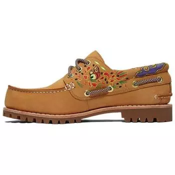 Timberland CLOT X Classic Low Top Three Hole Boat Shoes Женская обувь Пшеница A5Z9YW 35.5