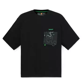Timberland Comfortable Cotton Casual Loose Breathable T-Shirt Men Tops Black A6C6V-001 S