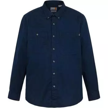 Timberland Comfortable Soft Skin-Friendly Versatile Long Sleeve Shirt Men shirts Deep-Sapphire-Blue A69RQ-433 M