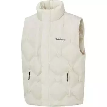 Timberland Comfortable Stand Collar Logo Sports Vest Men Vests White A5RPE-EFL XL