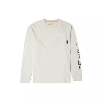 Timberland Футболка с длинным рукавом и принтом в виде букв, мужская, серая, A5VJS-CY2 L