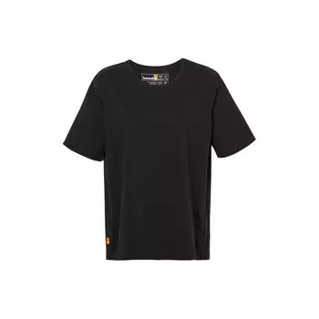 Timberland Футболка с коротким рукавом и круглым вырезом Dunstan Solid Logo, женская, черная A6ATE-001 S