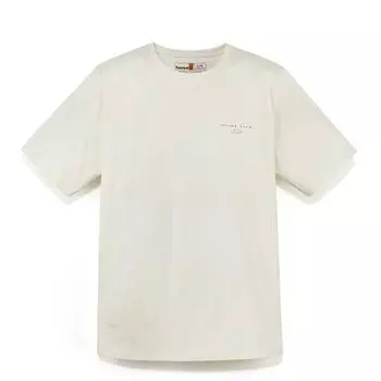 Timberland Heart Print Round Neck Casual Breathable Short Sleeve T-Shirt Men T-Shirts Ivory A5NZZCM9 L