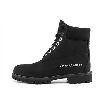 Timberland Кожаные водонепроницаемые прочные повседневные ботинки до середины голени для отдыха на открытом воздухе мужские ботинки черного цвета A6163001 41.5