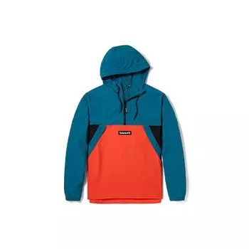Timberland Куртка-пуловер с капюшоном и полумолнией Color Block, мужские куртки, синий, оранжевый A2BUU-CE0 M