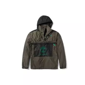 Timberland Куртка-пуловер с капюшоном и сетчатым карманом Color Block, мужские куртки, цвет армейский зеленый A29RBZ28 L
