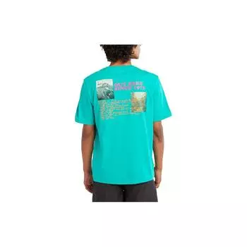 Timberland Logo Print Crew Neck Short Sleeve T-Shirt Men Tops Columbia-Green A6QD1-E34 L