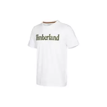 Timberland Logo Round Neck Pullover Short Sleeve T-Shirt Men Tops White A2593-100 XL