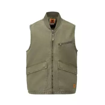 Timberland Logo Simple Versatile Comfortable Vest Men vest Army-Green A6AEK-A58 M