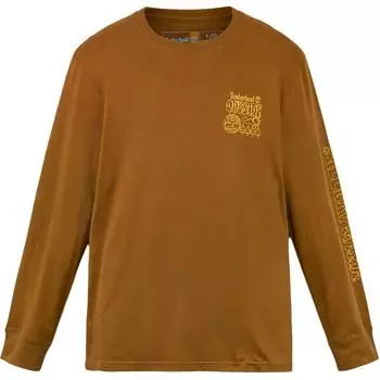 Timberland Outdoor Casual Breathable Printed Long Sleeve T-Shirt Unisex Tops Dark-Wheat A43F5-EH2 XL