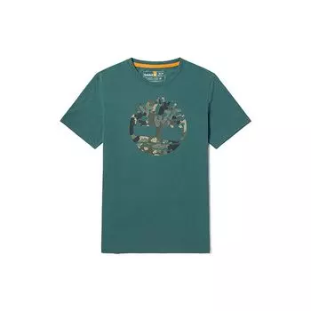 Timberland Outdoor Casual Breathable Round Neck Printed Short Sleeve T-Shirt Men Tops Blue-Green A61KD-CL6 XXL